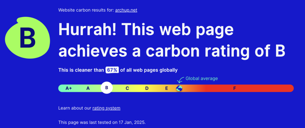 Carbon Rating, We strive to develop our carbon rating to the best levels.